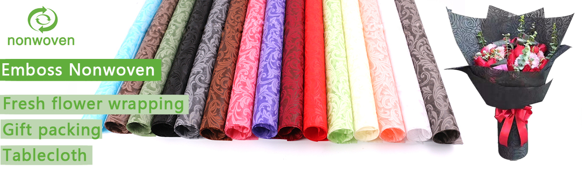 flower wrapped nonwoven